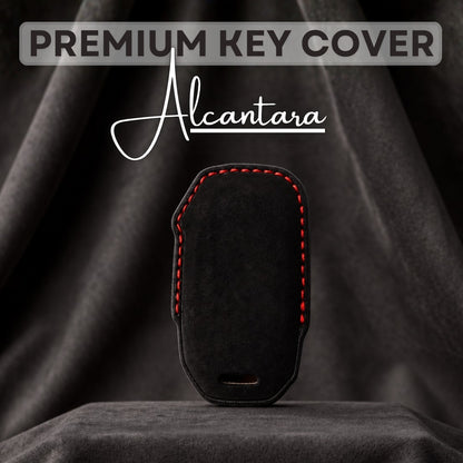 Kia Alcantara Crest Car Key Cover with Keychain (Type K10)