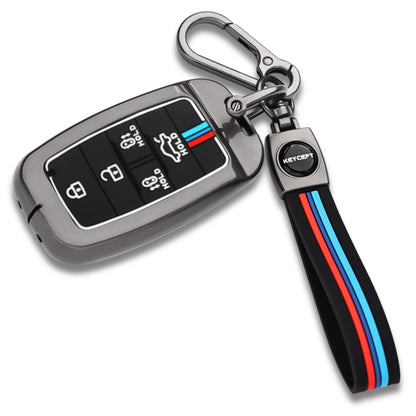 Keycept  Kia Metal Silicone Key Cover with Keychain(Type M2)