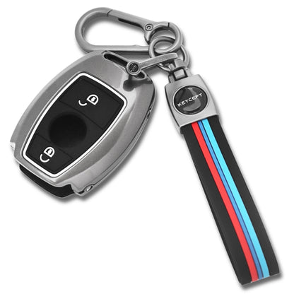 Mercedes-Benz Metal Alloy Key Cover with Keychain (Type M2).