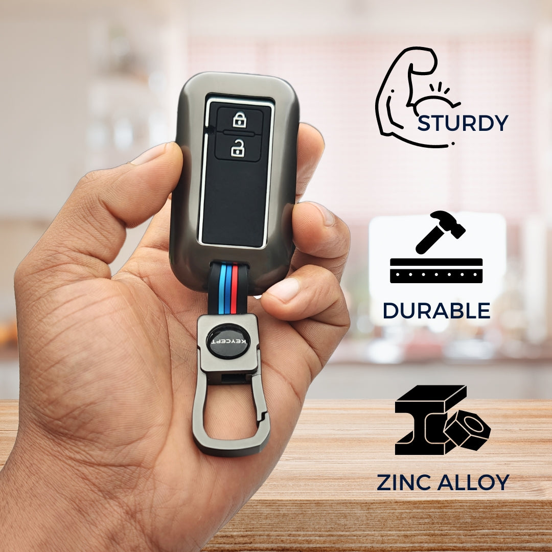 Suzuki Metal Alloy Key Cover with Keychain