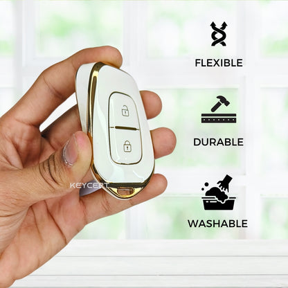Renault Gold Line TPU Key Cover with Keychain