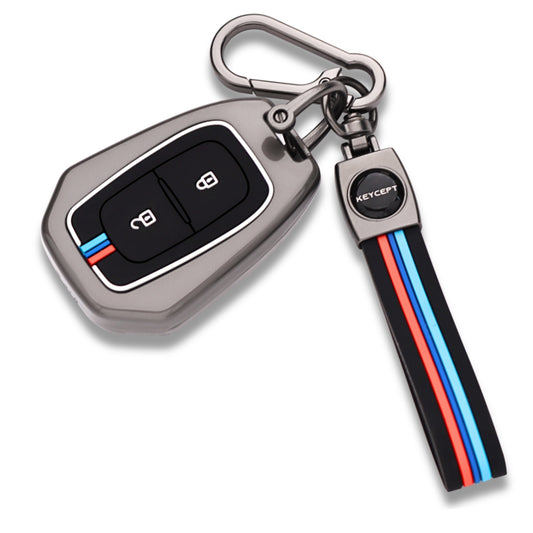 Renault Metal Alloy Key Cover with Keychain (Type M2)