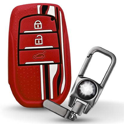 Toyota TriStar Silicone Key Cover with Keychain (Type 8)