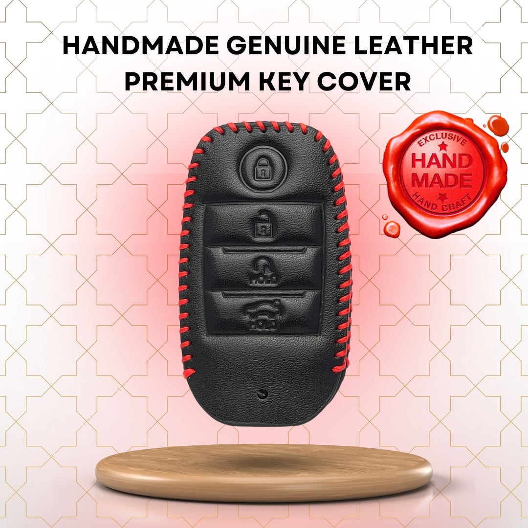 Kia Classic Leather Key Cover with keychain (Type 2)