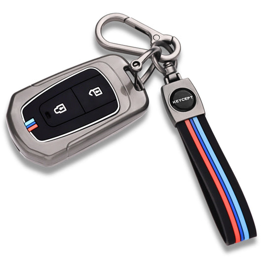 Tata Metal Alloy Key Cover with Keychain (Type M2).