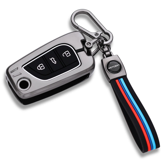 Toyota Metal Alloy Key Cover with Keychain (Type M2).