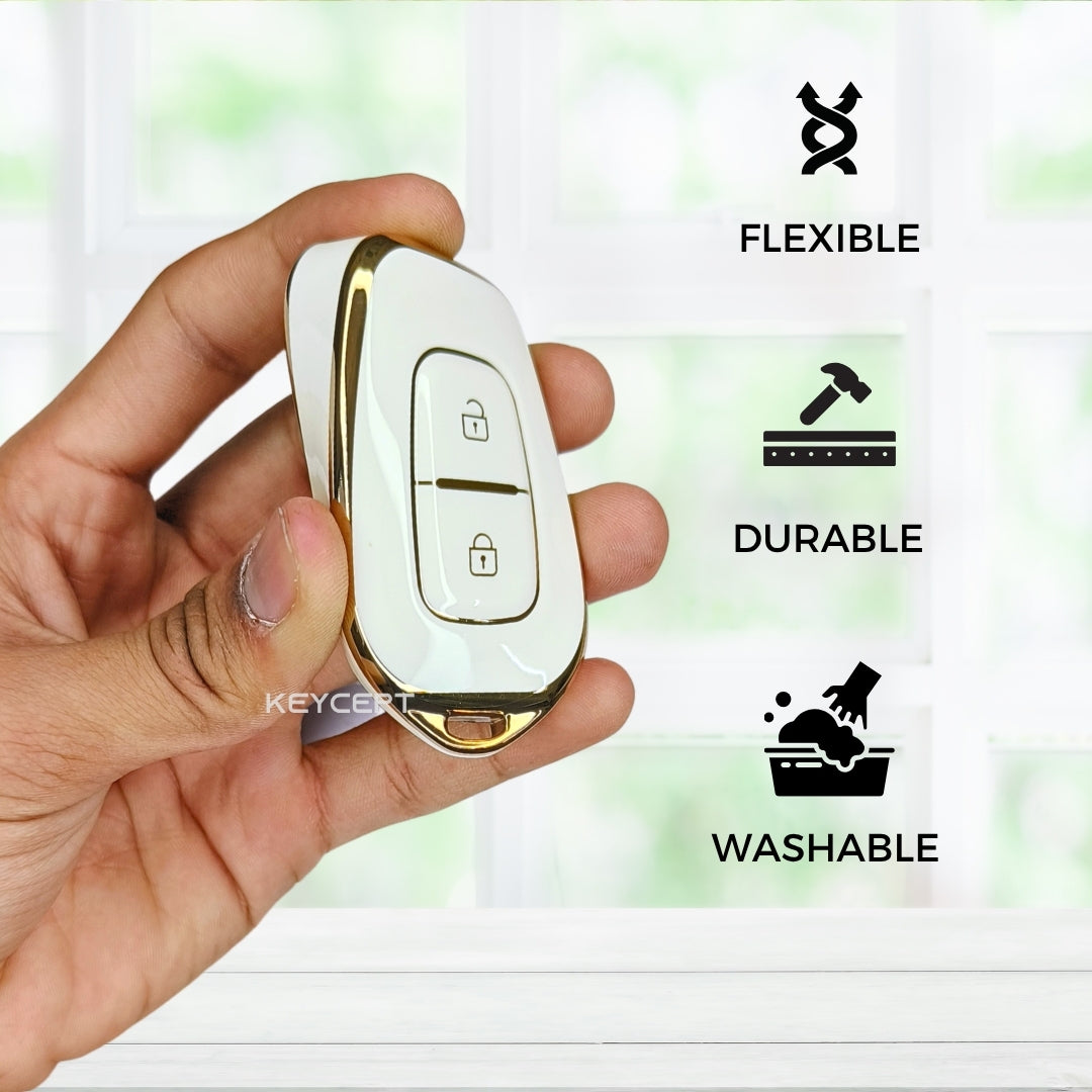 Renault Gold Line TPU Key Cover with Keychain (Type 2)