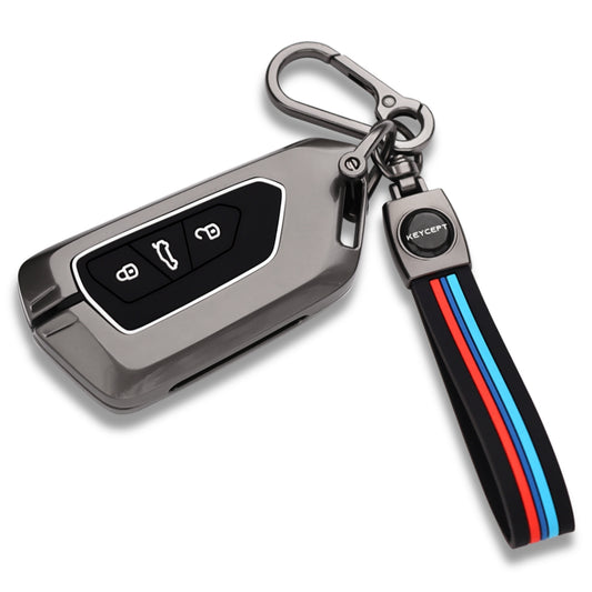 Skoda/ VW Metal Alloy Key Cover with Keychain (Type M2)