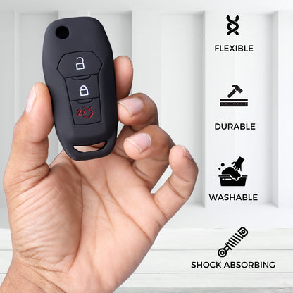 Ford Silicone Key Cover with Keychain (Type K1)