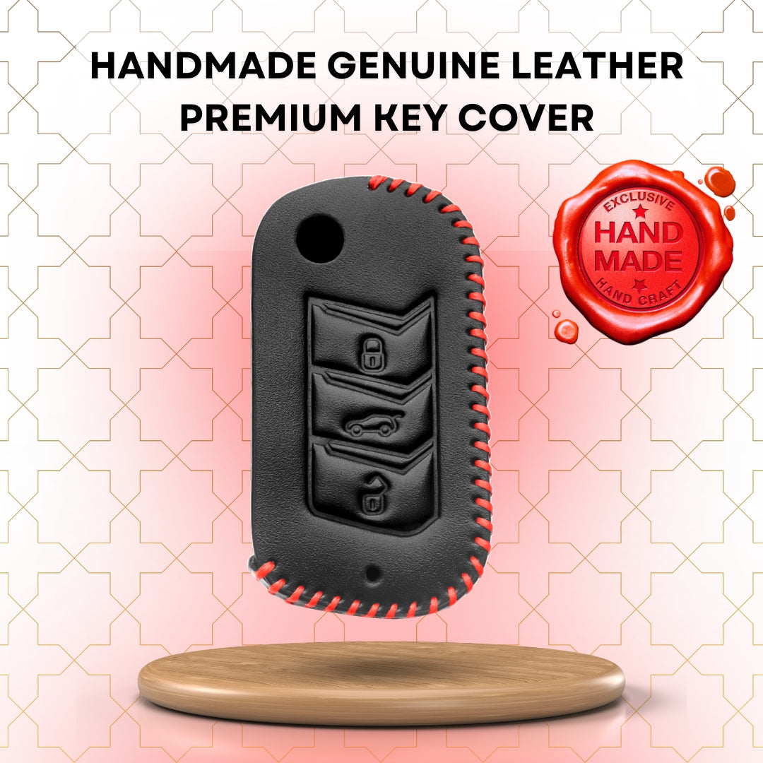 Mahindra Classic Leather Key Cover with Keychain K3