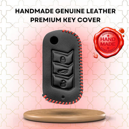 Mahindra Classic Leather Key Cover with Keychain K3