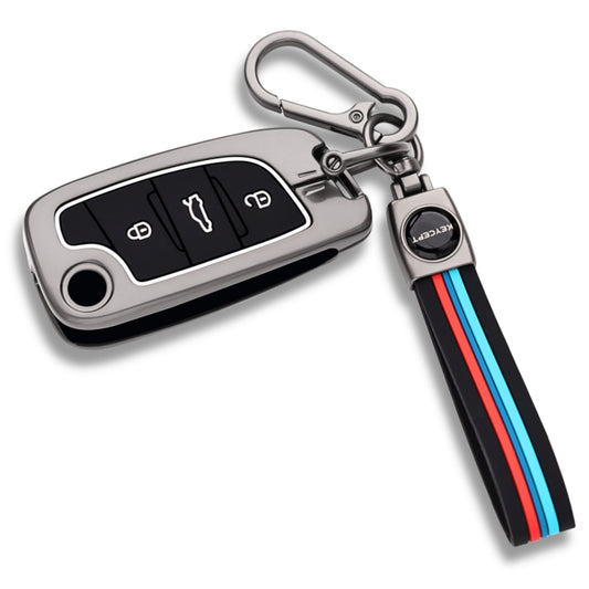 Universal Metal Alloy Key Cover with Keychain (Type M2)