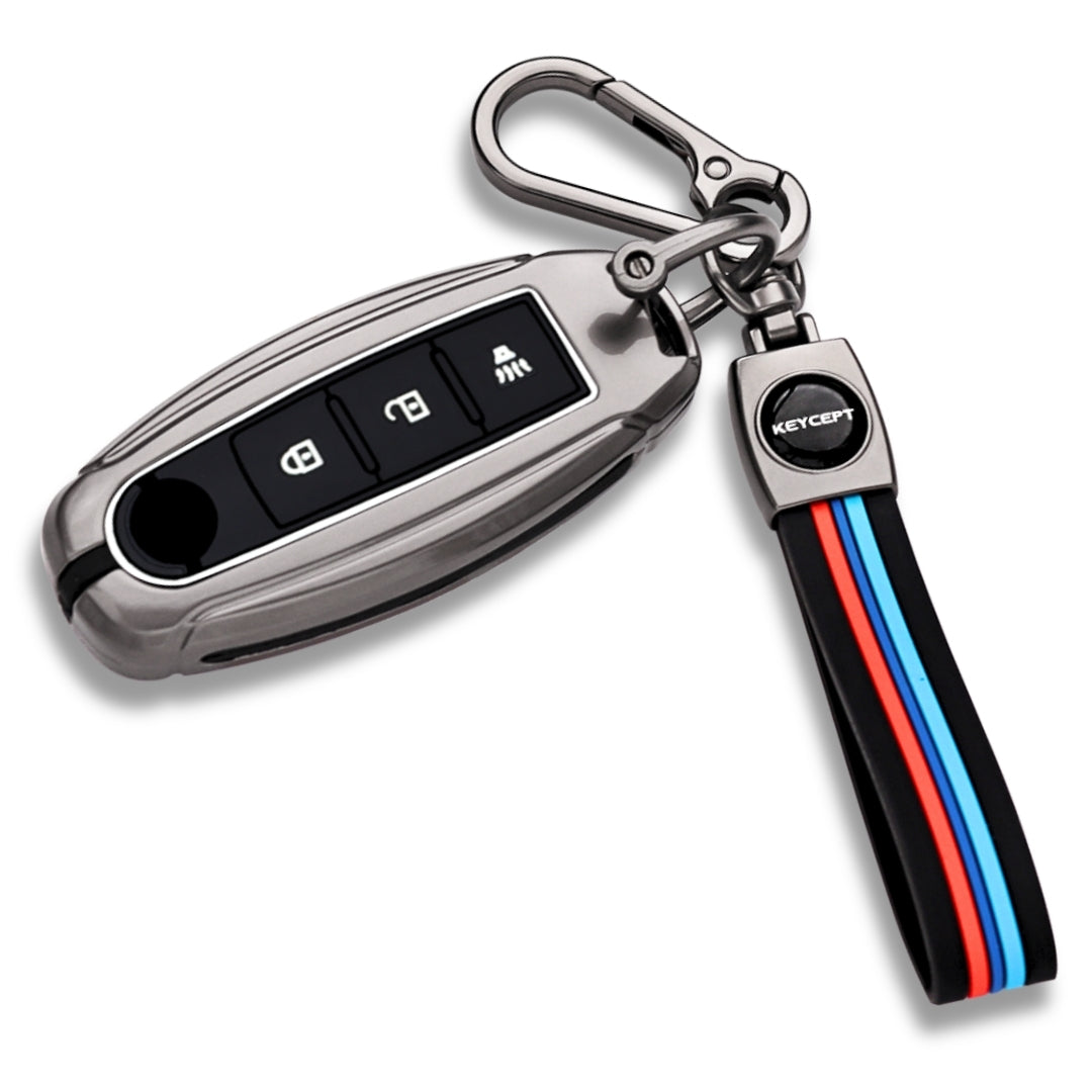 Nissan Metal Alloy Key Cover with Keychain (Type M2)