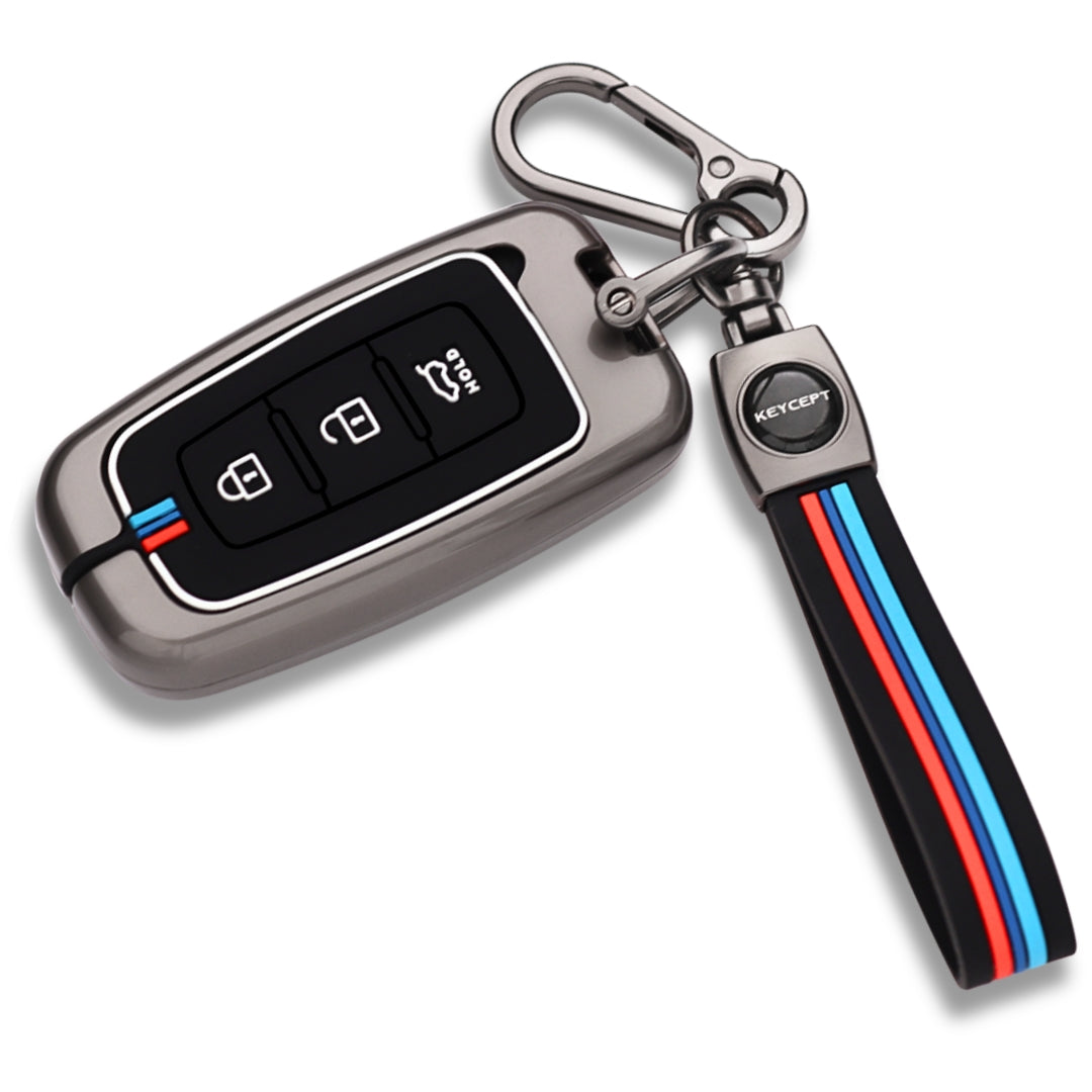 Hyundai Metal Key Cover with Keychain (Type M2)