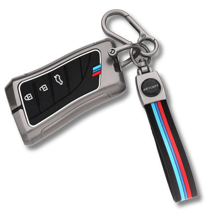 Metal Alloy Key Cover Compatible for Lexus 3 Button Smart Key with Keychain (Type M2)