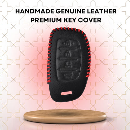 Hyundai Classic Leather Key Cover with Keychain K3