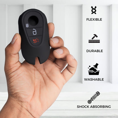 Mercedes Silicone Key Cover with Keychain (Type K2)