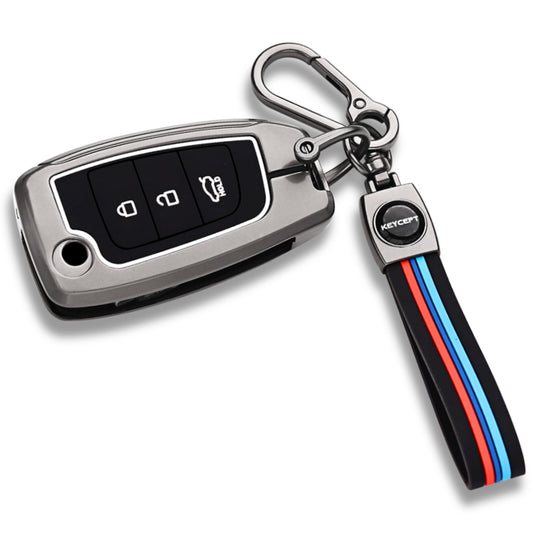 Hyundai Metal Key Cover with Keychain (Type M2).