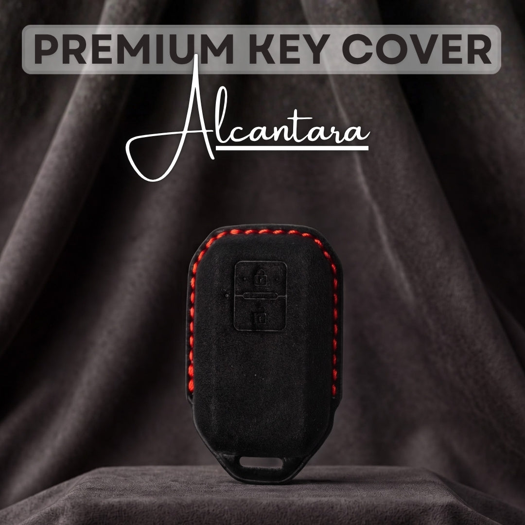 Suzuki Alcantara Crest Car Key Cover with Keychain (Type K10)