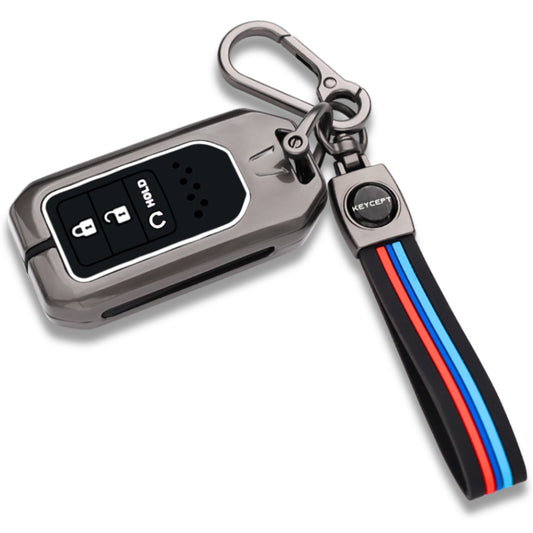 Metal Silicone  Car Key Cover with keychain (Type M2)
