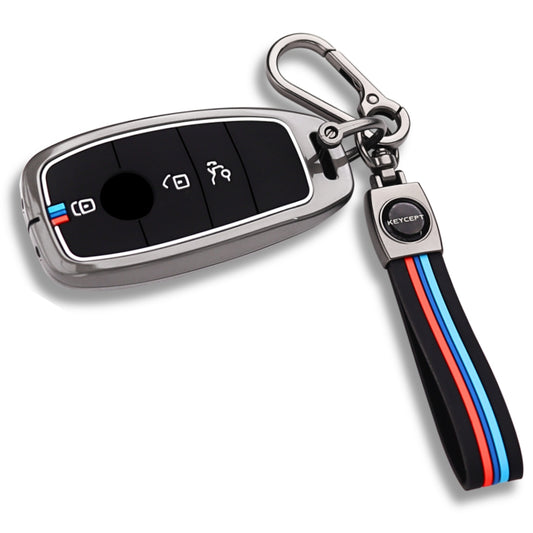 Mercedes Benz Metal Alloy Key Cover with Keychain (Type M2)