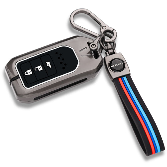 Honda Metal Alloy Key Cover with Keychain (Type M2)