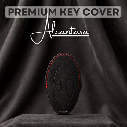 Hyundai Alcantara Crest Car Key Cover with Keychain (Type K10)