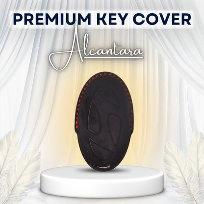 Hyundai Alcantara Crest Car Key Cover with Keychain (Type K10)