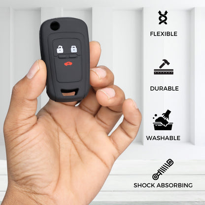 Chevrolet Silicone Key Cover with Keychain (Type K2)