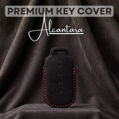 Tata Alcantara Crest Car Key Cover with Keychain (Type K10)