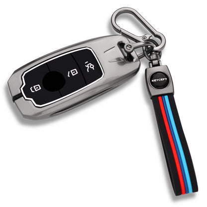 Mercedes Benz Metal Alloy Key Cover with Keychain (Type M2)