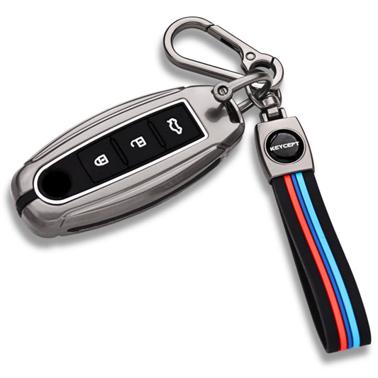 Nissan Metal Alloy Key Cover with Keychain (Type M2)