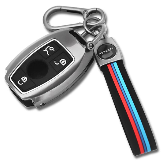 Mercedes Benz Metal Key Cover with Keychain (Type M2)