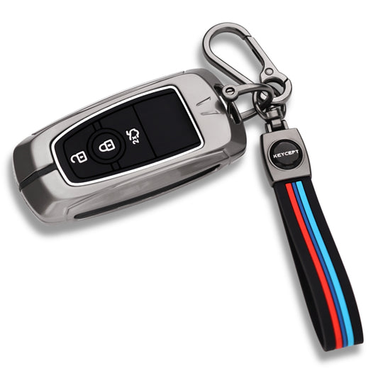 Ford Metal Alloy Key Cover with Keychain (Type M2).