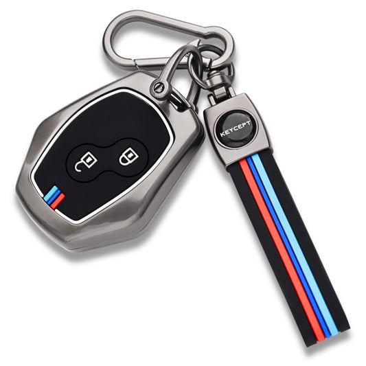 Renault/ Nissan Metal Alloy Key Cover with Keychain (Type M2)