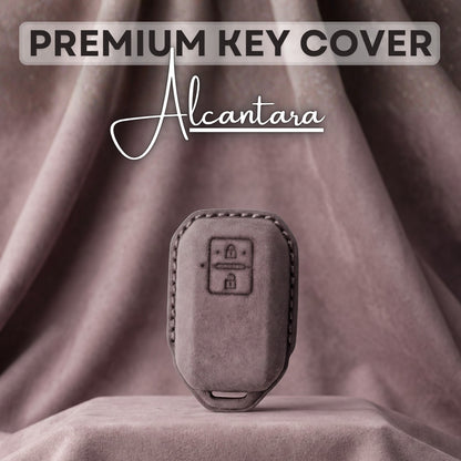 Suzuki Alcantara Crest Car Key Cover with Keychain (Type K10)