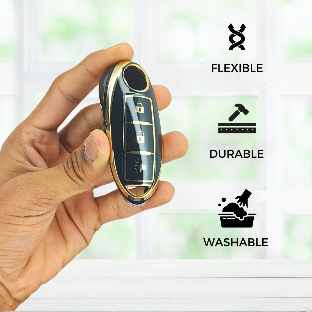 TPU Key Cover for Nissan Micra Sunny Kicks Teana Magnite 3 button Smart Key with Keychain 1