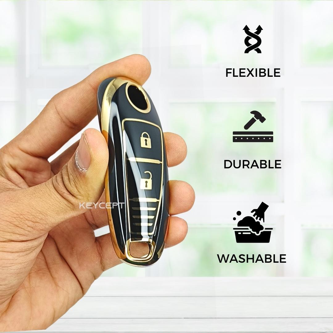 suzuki s-cross baleno brezza ciaz swift 2b smart tpu black gold car key case keychain