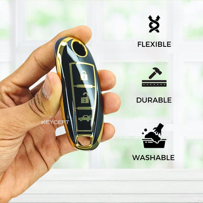 Suzuki 3b scross Smart key Round Black keycover case accessories keychain