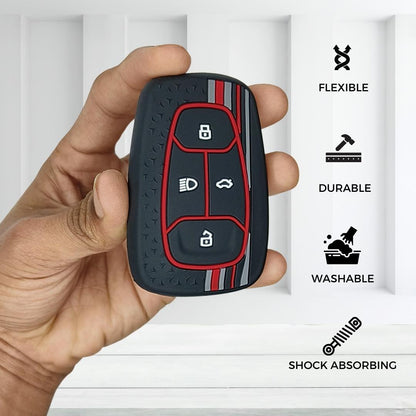 tristar tata nexon safari bolt smart silicone key cover case accessories keychain 01