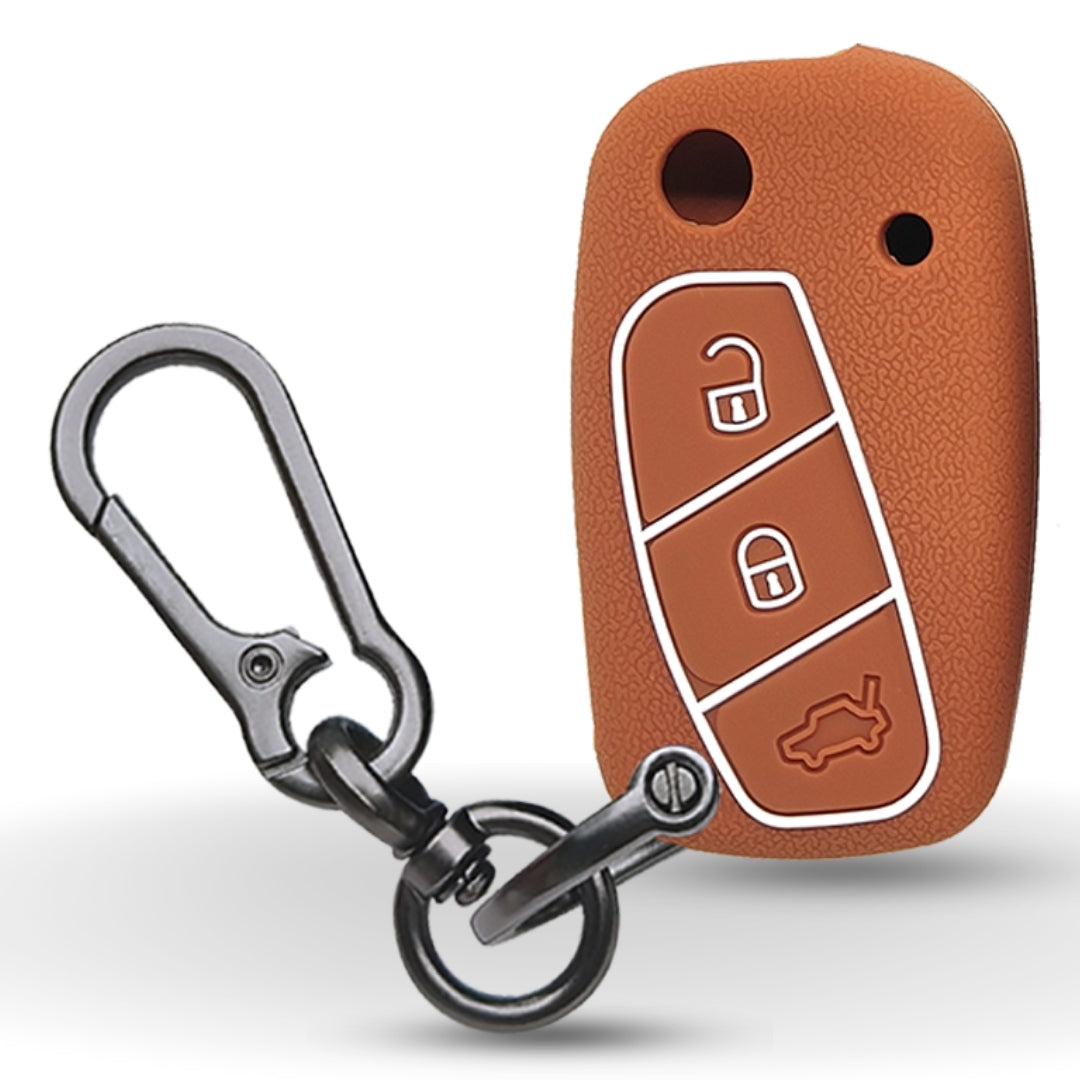 Silicone Key Cover with Keychain.(Type 1)