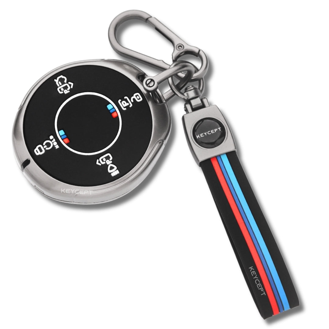 Tata Metal Silicone Key Cover With Keychain (Type M2)