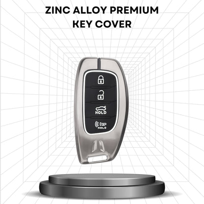 Hyundai Metal Alloy Key Cover with Keychain (Type M2)