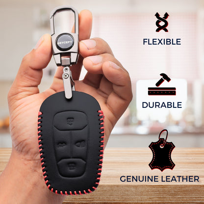 Tata Classic Leather Key Cover with keychain (Type 2)
