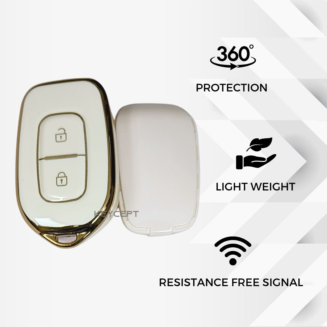 Renault Gold Line TPU Key Cover with Keychain (Type 2)