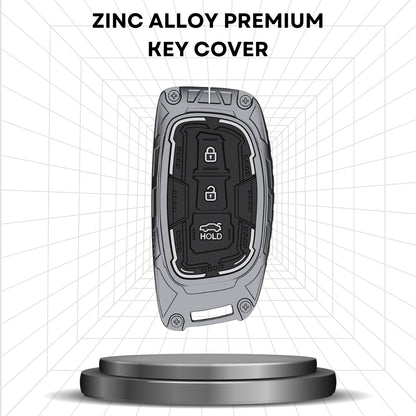 Hyundai Metal Armor Car Key Cover with Keychain(Type M4)