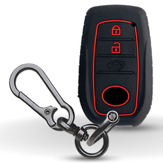 Silicone key cover for Innova Crysta, Fortuner, Fortune, Fortuner Legender 2021 with smart keys with keychain