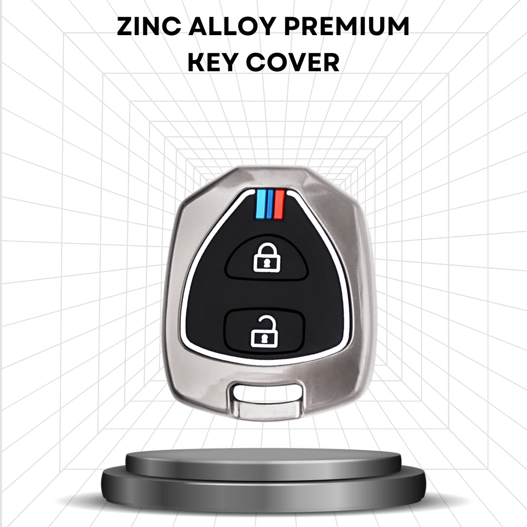 Toyota Metal Alloy Key Cover with Keychain (Type M1)
