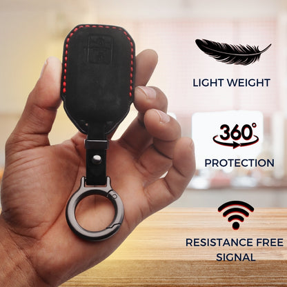 Suzuki Alcantara Crest Car Key Cover with Keychain (Type K10)