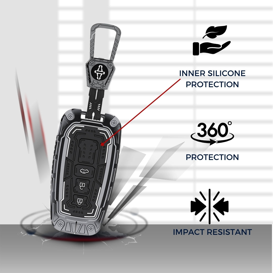 Toyota Metal Armor Car Key Cover Key Cover with Keychain (Type M4)